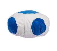 Avafierce Anime Mushrooms Hats Bros Caps Cute Red and Green Hats Halloween Coplay Hat for Adults (Blue White)