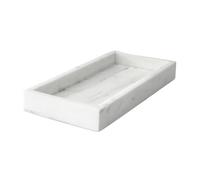 AVAKIAN & CO Elegant Marble Serving Tray | Premium Quality White Marble Accent Tray - Versatile Decor Piece for Home, Cheese Platter, Coffee Table, Vanity - Rectangular 10x5 inches