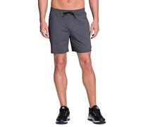 Avalanche Gym Shorts for Men, Breathable Stretch Jersey Quick Drying Workout Hiking Shorts with Pockets, Zip Charcoal Grey, Large