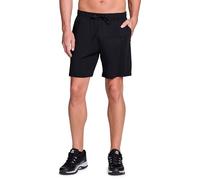 Avalanche Gym Shorts for Men, Breathable Stretch Jersey Quick Drying Workout Hiking Shorts with Pockets, Zip Jet Black, Small
