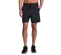 Avalanche Men's Hiking Short 7" Lightweight Woven Shorts with Pockets Elastic Waist Breathable Quick Dry Shorts for Workouts, Phantom Grey Stripe, Large