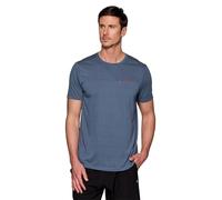 Avalanche Men's Zipper Pocket T-Shirt Lightweight Short Sleeve Hiking Tee Crewneck T-Shirt for Workouts, Hikes, Casual Wear, Heathered Texture Blue Slate, Medium