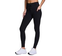 Avalanche Women's Drawstring Waist Gym Hiking Legging Fitted Jogger with Pockets, Jet Black, S