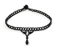 Avalaya Black Acrylic Bead Flex Gothic Choker