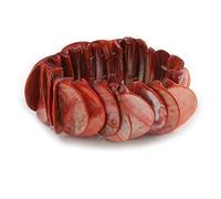 Avalaya Brick Red Shell Flex Bracelet - 17cm Long