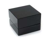 Avalaya Luxury Wooden Black Gloss Wedding Double Ring/Stud Earrings Box (Rings are not Included)