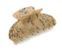 Avalaya Medium Light Caramel/Golden Marble Effect Acrylic Hair Claw/Hair Clamp - 8cm Across