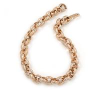 Avalaya Mirrored Gold Tone Round Acrylic Link Chain Necklace/ 42cm Long