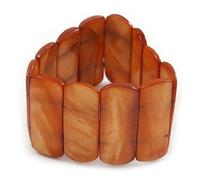 Avalaya Rusty Orange Shell Flex Bracelet - 17cm L