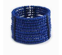 Avalaya Wide Cobalt Blue Flex Cuff Bracelet - Adjustable - Size M