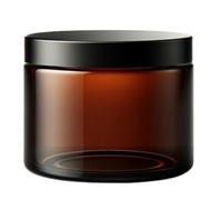 Avalon - AMBER Glass Jars with Black Urea Airtight Lids - PACK of 2 - Recyclable, Refillable, BPA-Free, Sold Empty - for Aromatherapy Blends/Creams/Candle-making (500ml)…
