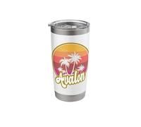 Avalon California Beach Retro Sunset Stainless Steel Insulated Tumbler