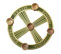 Avalon Gallery Advent Wreath Candle Holders - Christmas Tabletop Candle Holder, 7", Watch Prepare Rejoice Behold