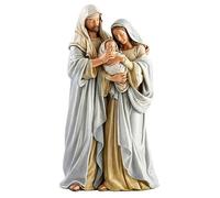 Avalon Gallery Christmas Figurines - Christmas Figurines - Joseph and Mary with Jesus Tabletop Centerpiece Nativity Figurine, 12-Inch, Adoring Family