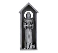 Avalon Gallery Saint Fiacre Wall Plaque Stoneresin, 12.5" Tall, Religious