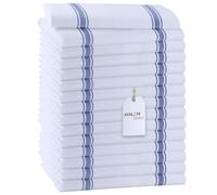Avalon Kitchen Dish Cloths Set - 15x25 inches Super Value Pack of 15 Dish Towels - Made from 100% Ring Spun Cotton, Super Soft and Highly Absorbent Kitchen Cloths (Blue)