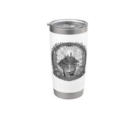 Avalon Mystical Island Arthurian Legend Sacred Line Art Stainless Steel Insulated Tumbler