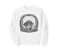 Avalon Mystical Island Arthurian Legend Sacred Line Art Sweatshirt