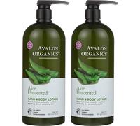 Avalon Organics Hand & Body Lotion Aloe Unscented 32 Oz- Pack of 2