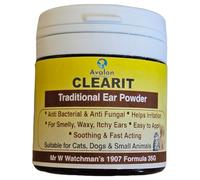 Avalon Pet Products Clearit Traditional Ear Powder Fast Acting Super Effective (Large 35G Pot) Stops Discomfort, Head Shaking, Wax, Gunk & Ear Odour (35G)