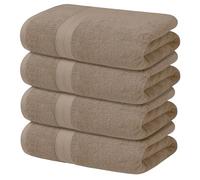Avalon Towels Bath Towels (Pack of 4) Size 27 x 54 Inches 100% Cotton, Lightweight and Absorbent, Quick Drying Shower Towel for Bathrooms, Soft Feel, Perfect for Daily Use (Beige)