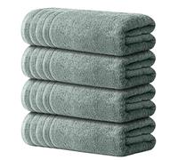 Avalon Towels Bath Towels Set of 4, Size 30 x 60 Inches - 60% Cotton, 40% Viscose Made from Bamboo, Soft and Absorbent, Quick Drying, Lightweight, Perfect for Daily Use