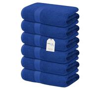 Avalon Towels Luxury Hand Towels (Pack of 6) Size 16x28 Inches - Premium Cotton, Soft and Highly Absorbent Hand Towels for Bathroom, 600 GSM Face Towels, Hotel & Spa Quality, Quick Dry (Royal Blue)