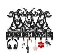 Avalox Personalized Key Hooks for Wall, Farmhouse Key Holder with Rustic Organizer - No More Lost Keys for Entryway, Mudroom, Garage Country Decor (Style-1)