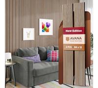 Avana Acoustic Wood Wall Panels - 94.4 X 12.6 White Oak Acoustic Panels Set Of 2 - Wall Panels For Interior Wall Decor For Homes, Offices, Studios - Sturdy And Durable Wood Panels For Wall
