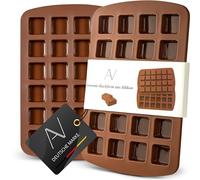 AVANA Brownie Silicone Baking Mould BPA- Non-Stick Coating Cake Mould Baking Tray Mould 24 Brownie Mould Set of 2