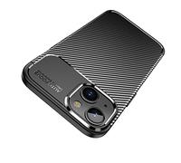 AVANA Case for iPhone 14 Plus Protective Case Flexible Slim Case Black Bumper Silicone Scratch-Resistant Carbon Fiber Cover Carbon Look