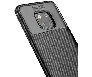 AVANA Phone Cases for Huawei Mate 20 Pro Protective Case Flexible Slim Silicone TPU Shell Scratch-Resistant Carbon Fiber Bumper Cover Carbon Look Black