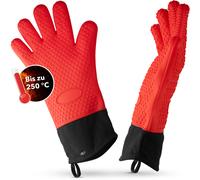 AVANA Silicone Oven Gloves Heat Resistant 250°C Non-Slip Pot Holder Red