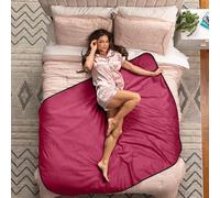 Avana Waterproof Throw - Sensual Blanket for Adults - Made in The USA - Regular Size, Micro-Velvet Red