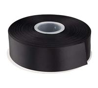 AVANAVA 38mm Wide Double Face Satin Ribbon - 45 Meters (030-Black)