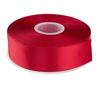 AVANAVA 38mm Wide Double Face Satin Ribbon - 45 Meters (260-Scarlet Red)