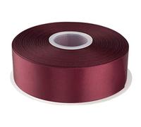 AVANAVA 38mm Wide Double Face Satin Ribbon - 45 Meters (277-Burgundy)