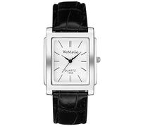 Avaner Men's Square Leather Watches: Vintage Retro Analogue Quartz Classic Wrist Watch