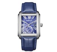 Avaner Men's Square Watches Vintage Leather Analog Quartz Dress Wristwatch with Calendar