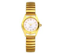 Avaner Women's Elastic Strap Watches: Stretch Band Easy Reader Gold Bangle Quartz Wristwatch