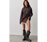 Avani Postage Mixed Mini Skirt at Free People in Espresso Combo, Size: US 10 - female