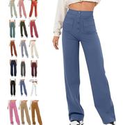 Avanise Decalori Flexipants - Women's Casual High Waist Stretch Pants,High Waisted Elastic Casual Pants,Straight Leg Pants,Straight Leg Flexipants Women (Blue,M)