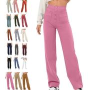 Avanise Decalori Flexipants - Women's Casual High Waist Stretch Pants,High Waisted Elastic Casual Pants,Straight Leg Pants,Straight Leg Flexipants Women (Pink,XL)