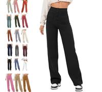 Avanise Flexipants - Women's Casual High Waist Stretch Pants,High Waisted Elastic Casual Pants,Straight Leg Pants,Straight Leg Flexipants Women (Black,L)