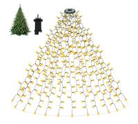 AVANLO Waterfall Christmas Tree Lights with Ring, 2M x 20 Strands 400 LED
