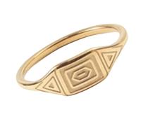 Avant-Garde Architectural Ring Origami Multi-Facet Design Titanium Steel Gold Plated Statement Jewelry Gift for Women