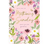Avant Garde Mother's Day Card Mothering Sunday - 9 x 6 inches,Pink