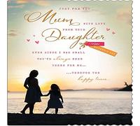 Avant Garde Mother's Day Card Mum From Your Daughter - 10 x 7 inches, Beige