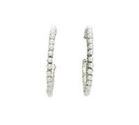 AVANT-GARDE PARIS Women's Diva Collection C-Shaped Hoop Earrings in White AVANT-GARDE PARIS White One Size