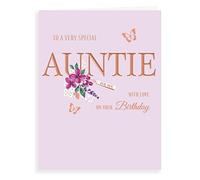 Avant Garde Studios Classic Birthday Card Auntie - 8 x 6 inches H90034,pink